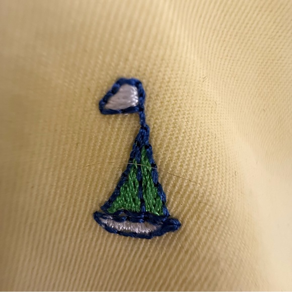 Lilly Pulitzer Yellow Nautical Embroidered Chino Skirt Size 12 - Picture 6 of 11
